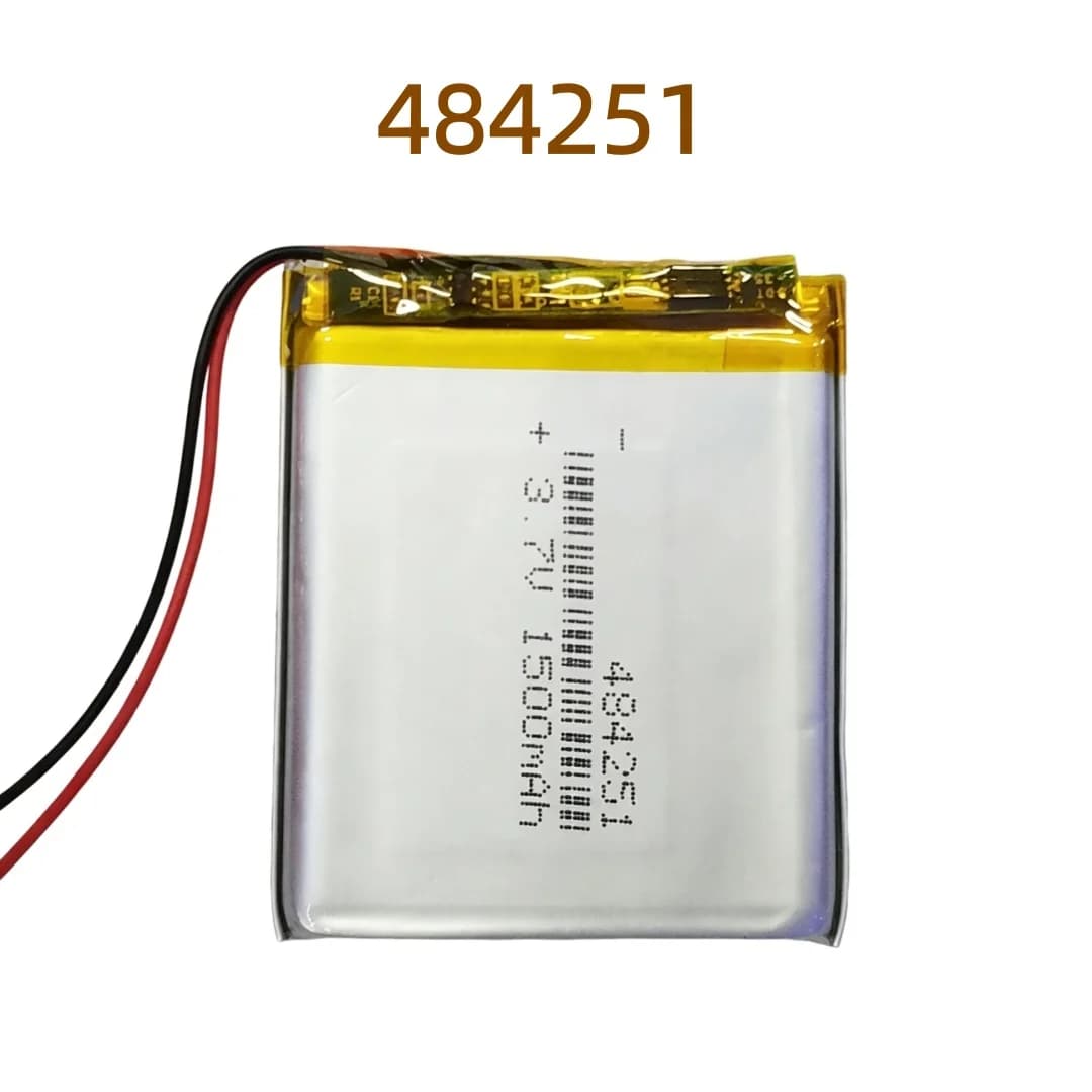 484251 3.7V 1500mAh Li-Po Battery Compatible with 464451 494251 504251 for E-book GPS Navigator Dash Cam