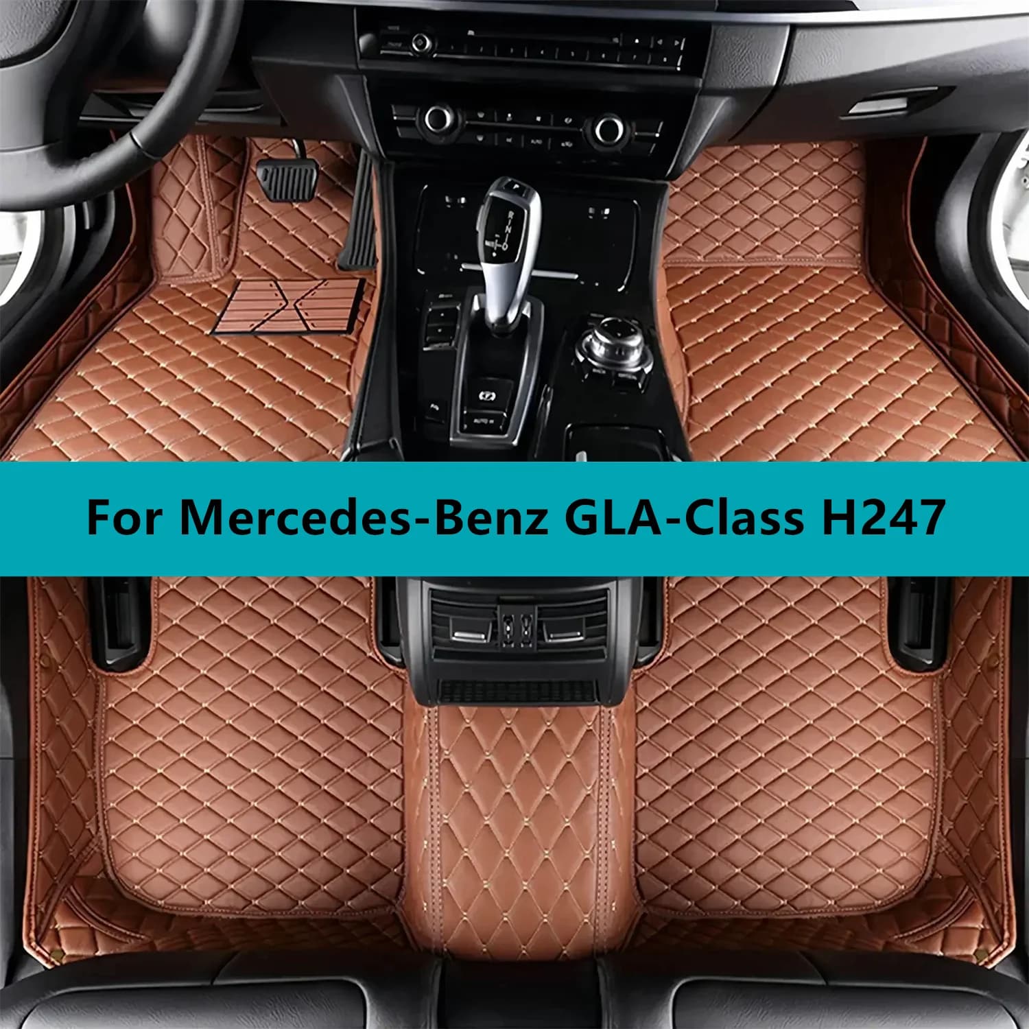 Tappetini per auto in pelle personalizzati per Mercedes-Benz Classe GLA H247 2023 2024 2025 2026 Tappetini per auto impermeabili per tutte le stagioni