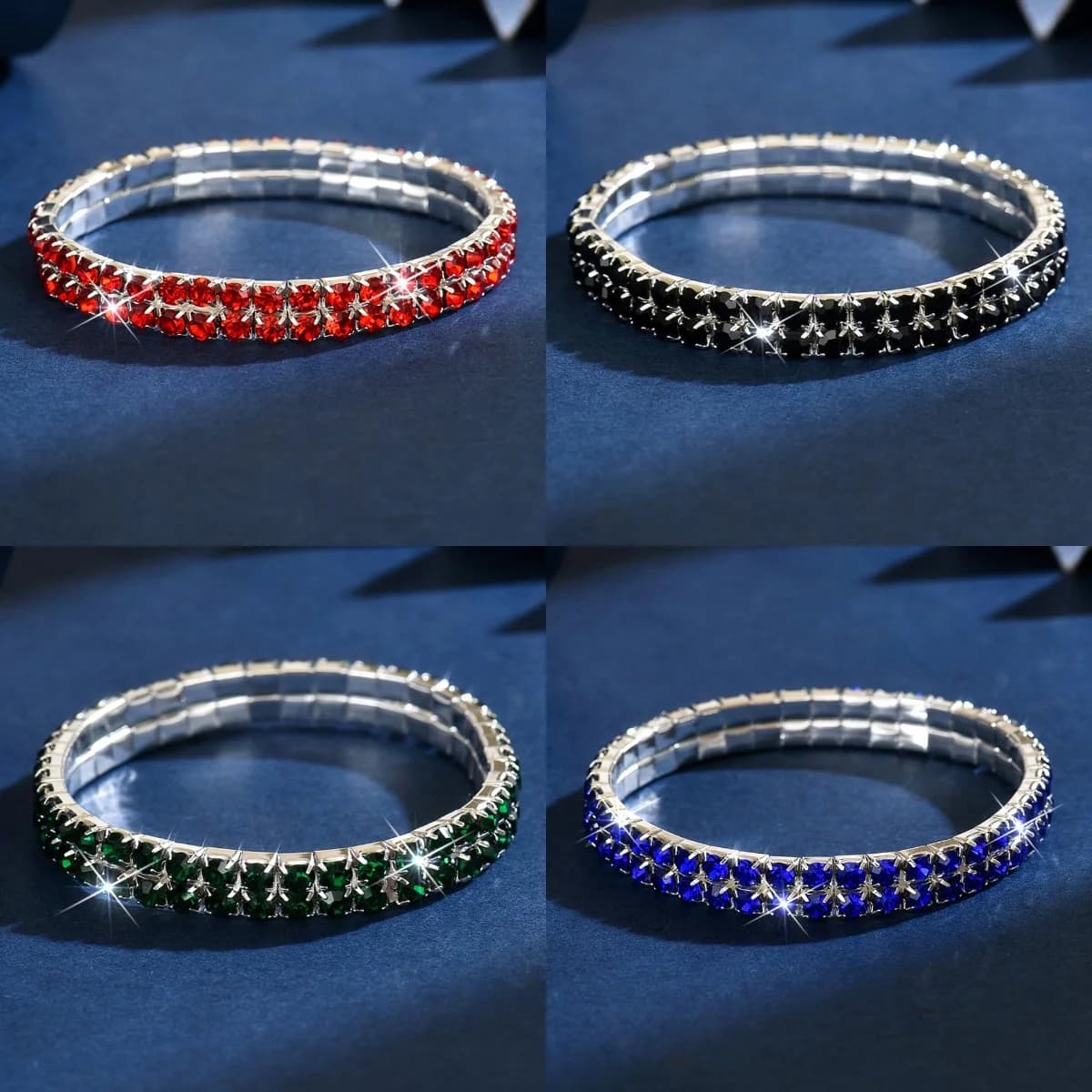 Bracciale Tennis Classico con Diamanti, Bracciale con Diamanti Sintetici, Gioielli da Donna per Uso Quotidiano, Gioielli alla Moda, Gioielli Accattivanti