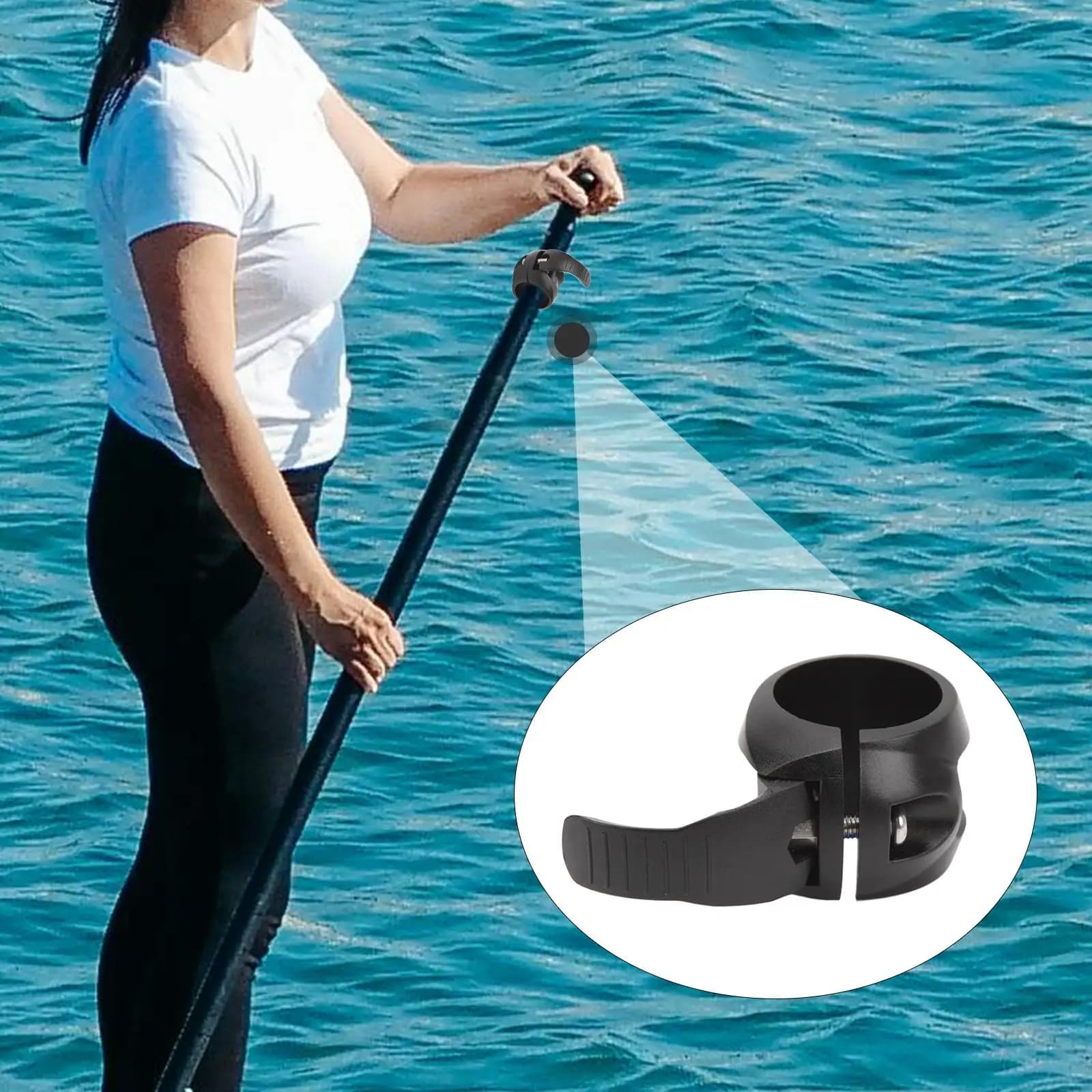 Morsetto per pagaia a sgancio rapido 26mm-29mm Sostituzione fibbia professionale per paddleboard kayak Sport acquatici Surf Canoa