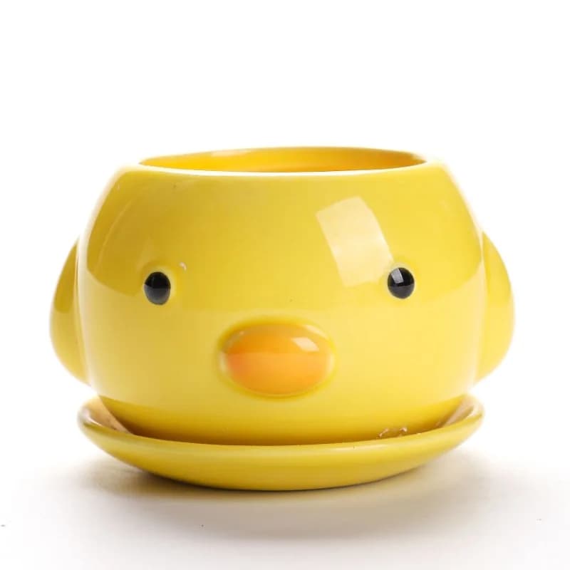 Vaso da fiori in ceramica per cartoni animati succulenti, leggero e traspirante, semplice vaso da fiori con personalità creativa