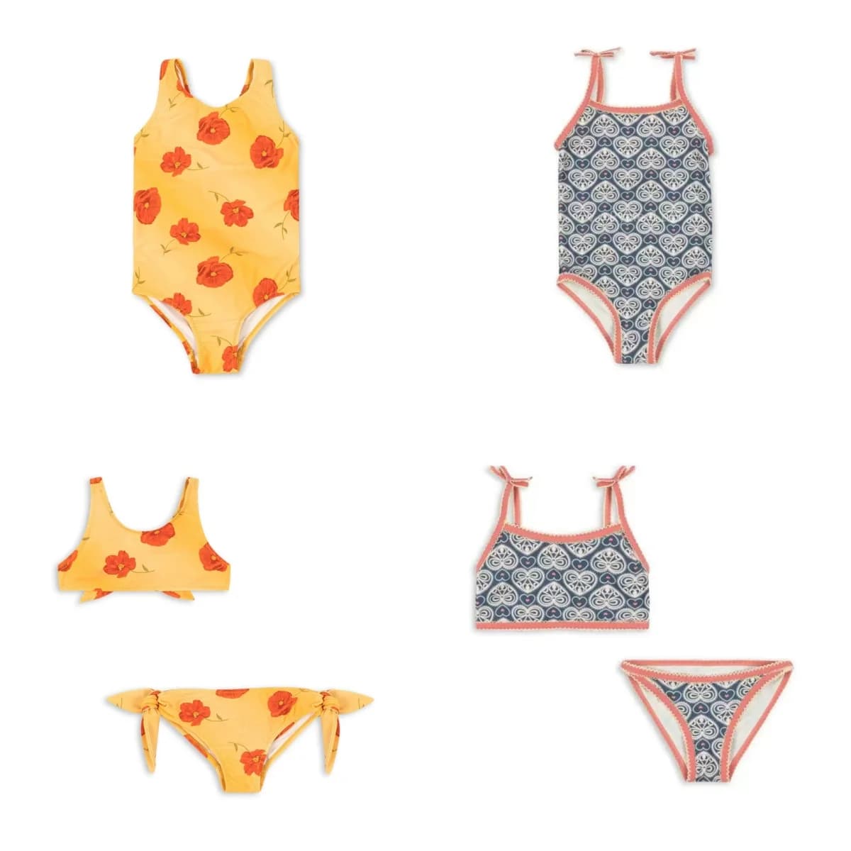 Full swimsuit for girls 2026, children's clothing, bikini for girls, coordinated for brothers and sisters, 18M-9Y