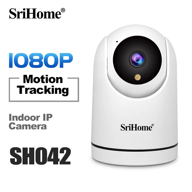 Srihome Baby Monitor Video di sorveglianza interna wireless Audio bidirezionale Visione notturna Protezione di sicurezza per telecamera intelligente per bambini