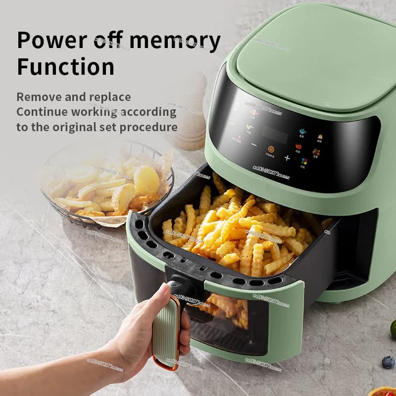 Friggitrice ad Aria da 5 Litri con Display a Colori Touchscreen Multifunzionale