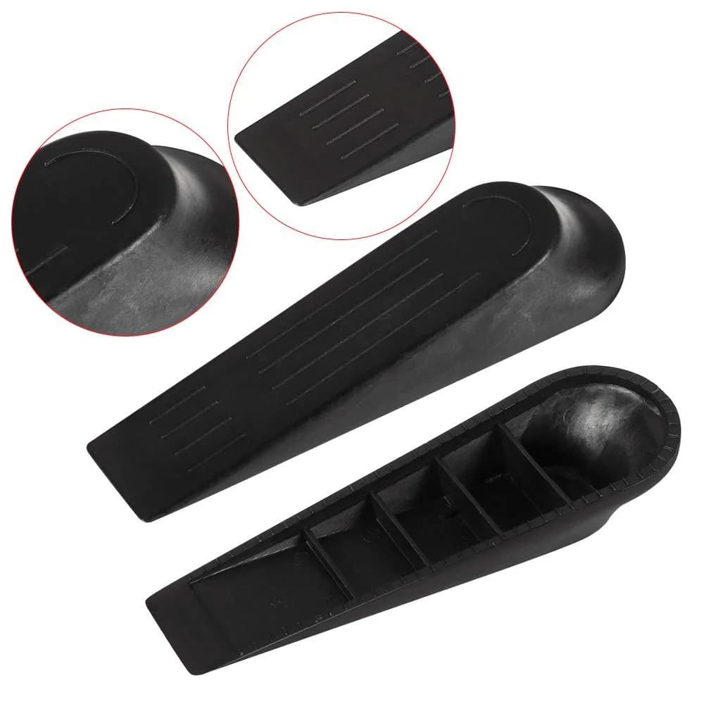 Set di 5 Fermaporta in Plastica con Base Antiscivolo, Forma a Cuneo, Dimensioni Compatte, Resistenti e Durevoli