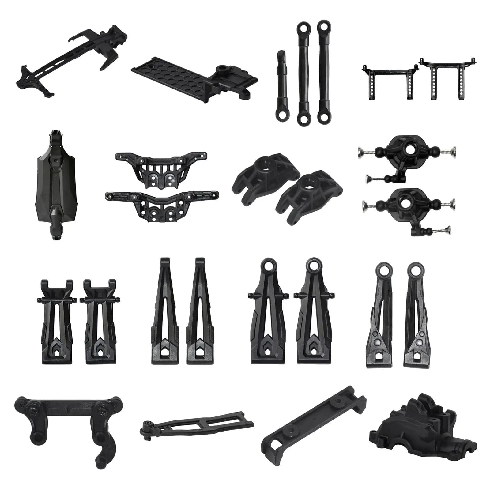 Supporti in Plastica per Carrozzeria Anteriore e Posteriore per Auto RC in Scala 1/12, Accessori di Ricambio per Modelli di Veicoli Elettrici