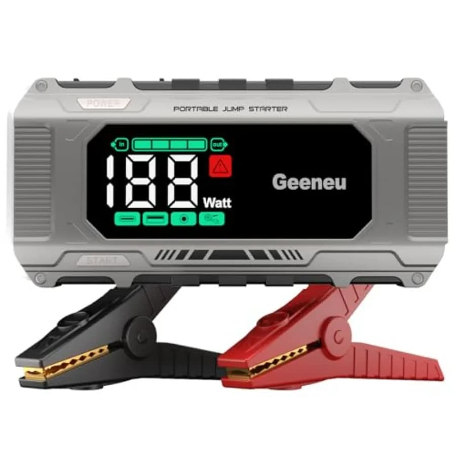 Caricabatterie Portatile per Auto 12V con Avviatore d'Emergenza 8000A, Caricatore Rapido PD 65W, Uscita DC 150W, Display Grande e Luci LED