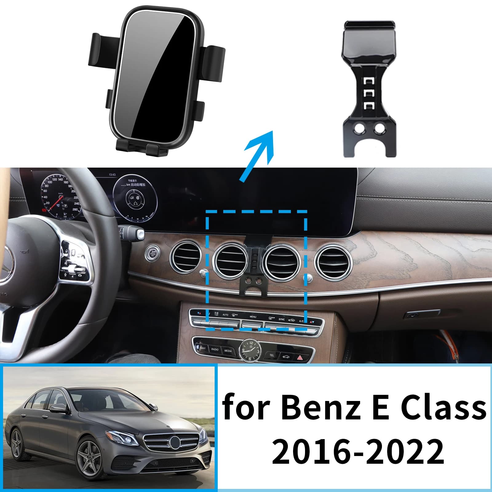 Car mobile phone support for Mercedes Benz E Class E W213 2016 ~ 2022 Navigation support Auto GPS bracket accessories