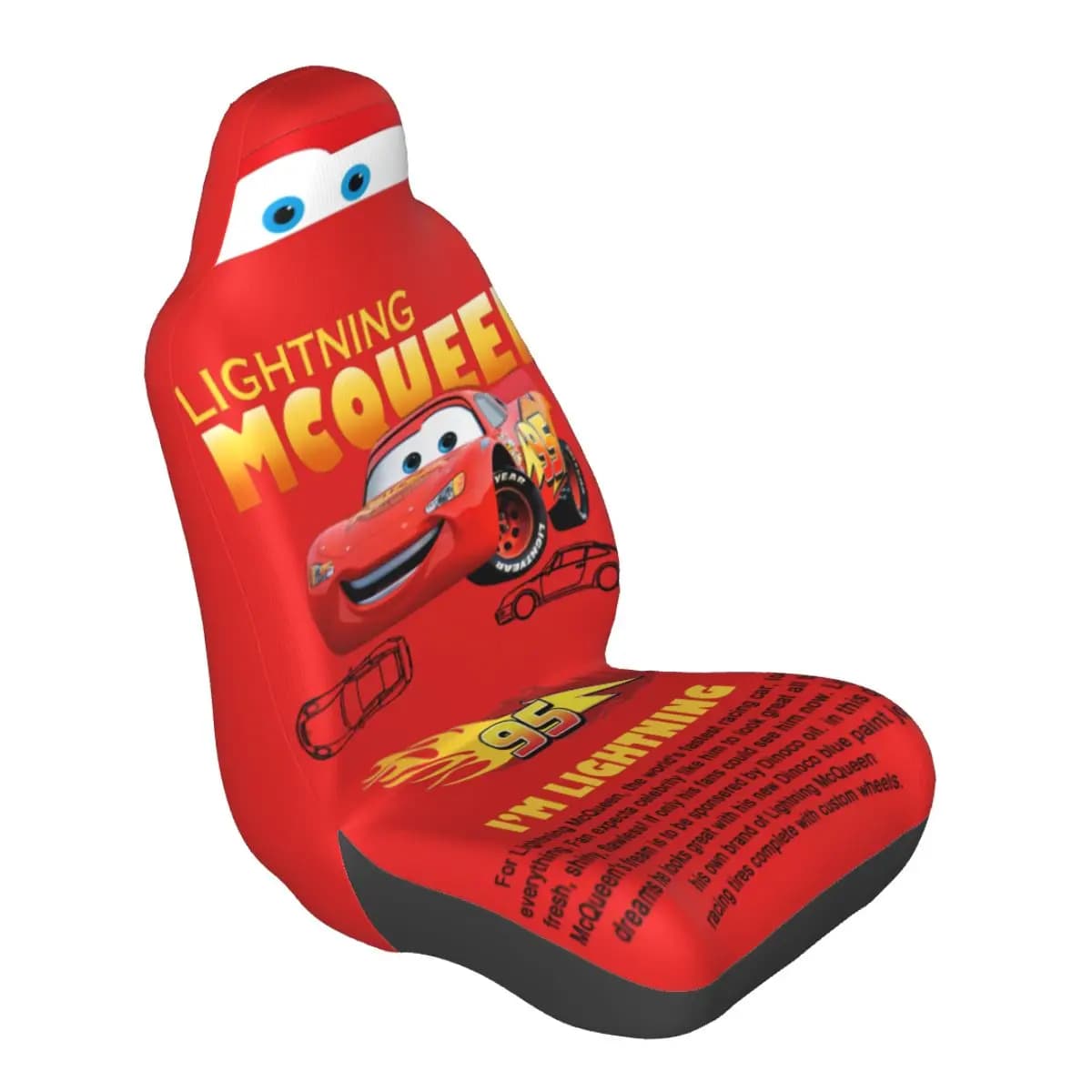 Sally Lightning Mcqueen 95 Car Seat Covers Durable 1 piece universal suitable for truck, car, car