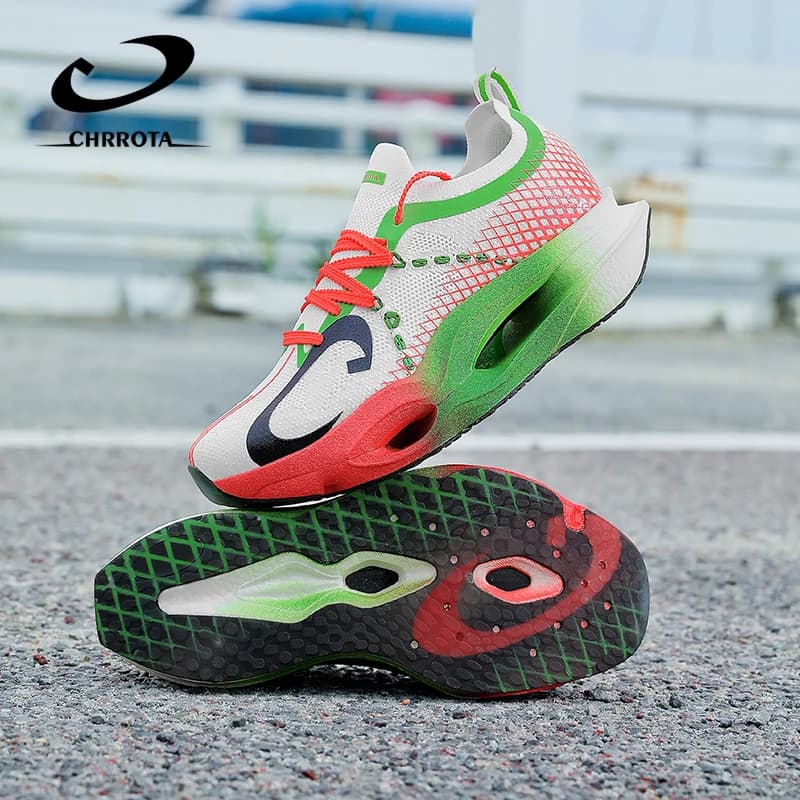 CHRROTA Men's Professional Marathon Training Sports Shoes Lightweight Breathable Anti Slip Running Board Shoes 26008