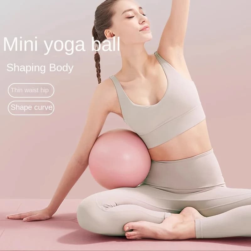 Donne Palestra Yoga Palla fitness Tipo ispessimento Anti-esplosione Diametro 25 cm Pilates Allenamento Mini palla Scolpire gambe e fianchi