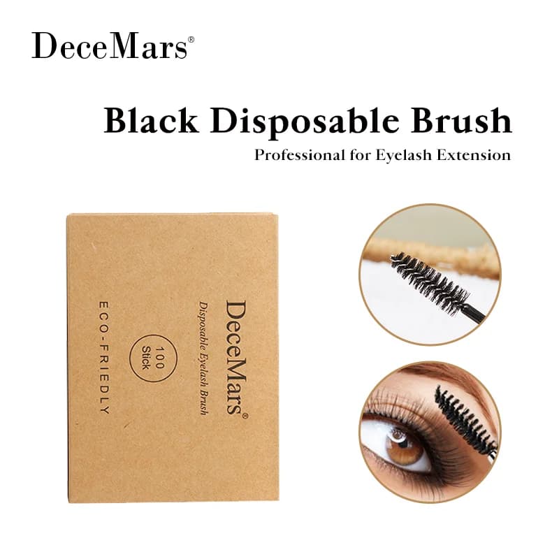 DeceMars 100pcs/lot Disposable Mascara Wand Mascara Eyelash Brush for Eyelash Extension