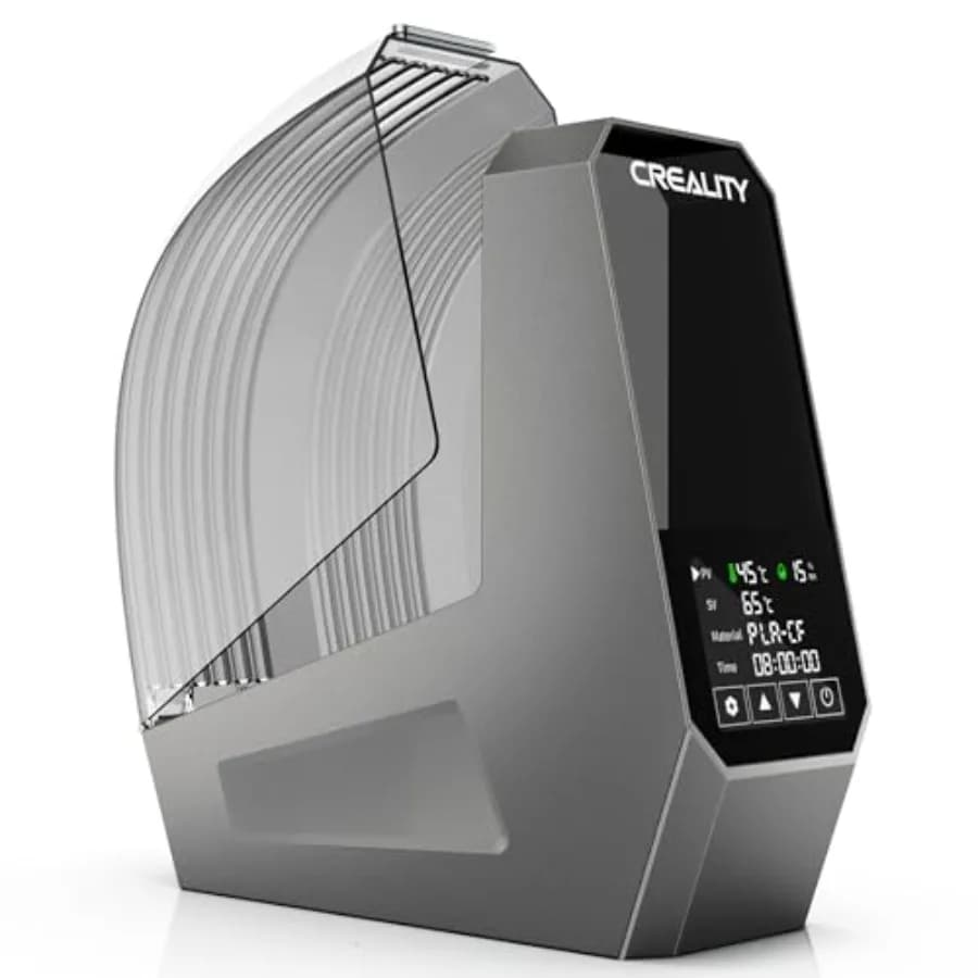 Scatola porta filamenti per stampante 3D per PLA PETG ABS TPU, doppio riscaldamento a 360°, riscaldatore PTC da 110W, schermo LCD touch, controllo a un tasto, colore nero