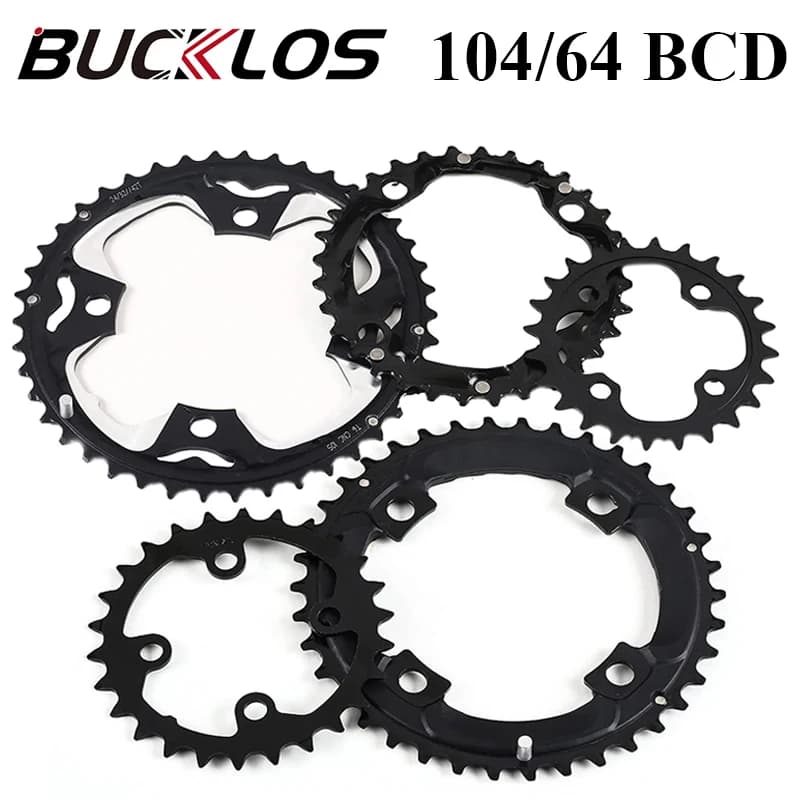 BUCKLOS 104/64 BCD Corona Della Bicicletta 22T 24T 26T 32T 38T 42T 44T MTB Corona 9S 10S Mountain Bike Ruota di Catena Parti di Biciclette