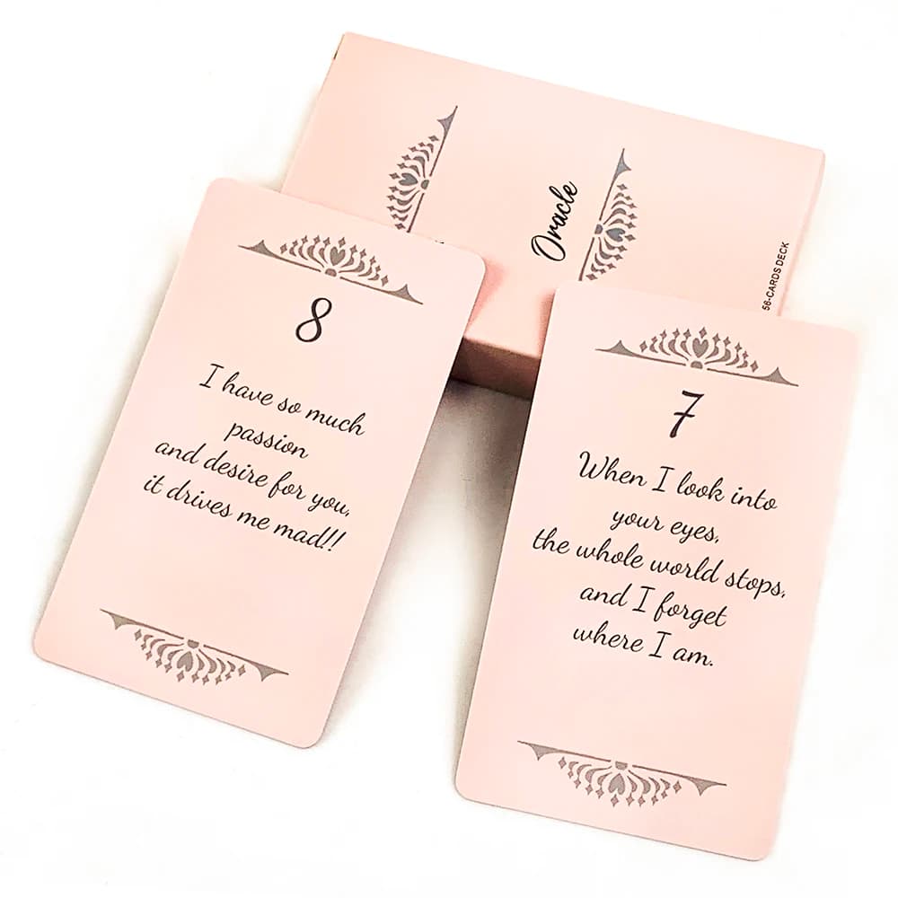 Nuove carte Oracle: una serata perfetta per te e il tuo amante, regali per anniversario e San Valentino, perfette per divinazione e come regalo.