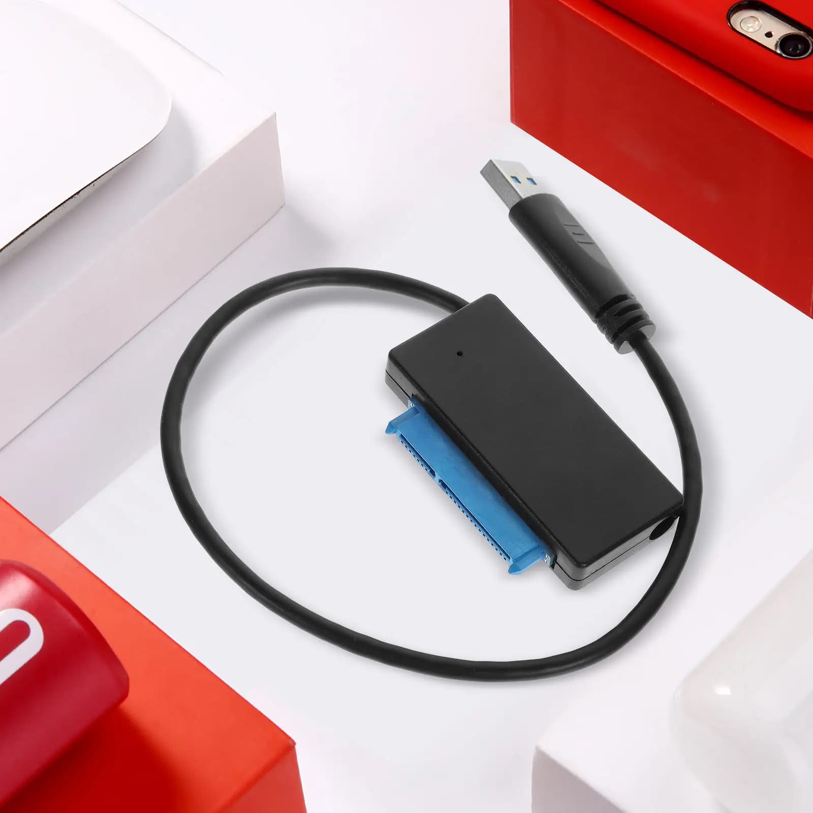 Cavo Adattatore USB 3.0 per HDD/SSD da 2,5 Pollici, Convertitore per Disco Rigido Esterno, Plug and Play, Portatile, Trasferimento Rapido 144MB/s