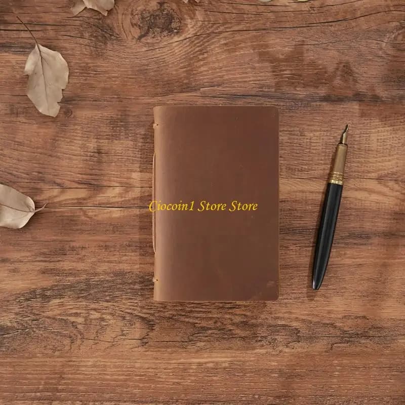 A3PC Leather Journal with 240 Pages Travel Sketch Journal 15x10cm for Writing