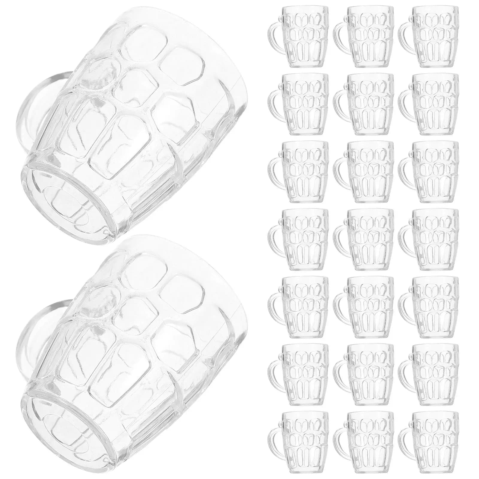 50 tazze da birra decorative con finitura simile alla resina, sensazione confortevole, ideali per centrotavola, temi festivi, scrivania da ufficio