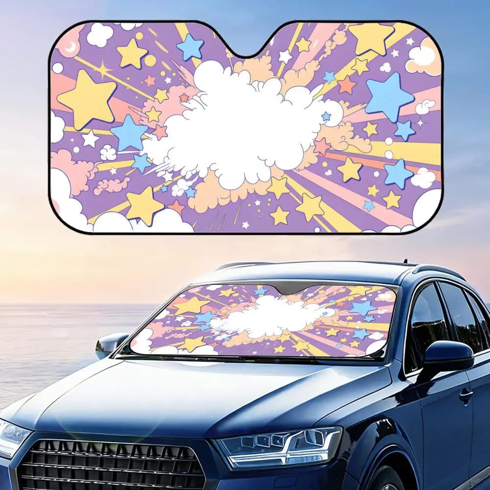 Parasole per Auto Riutilizzabile in Alluminio, Protezione UV, Isolamento Termico, Copertura Pieghevole per Parabrezza