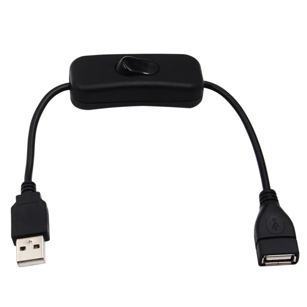 Cavo USB in PVC Durevole con Interruttore a Bilanciere, Prolunga USB con Controllo On/Off, Interruttore LED per Lampada da Scrivania