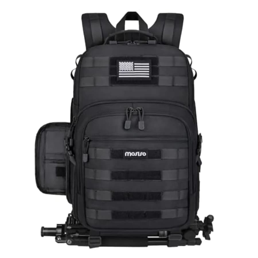 Camera Backpack, DSLR/SLR/Mirrorless Tactical Camera Bag Case with Laptop Compartment Compatible with Canon/Nikon/Sony