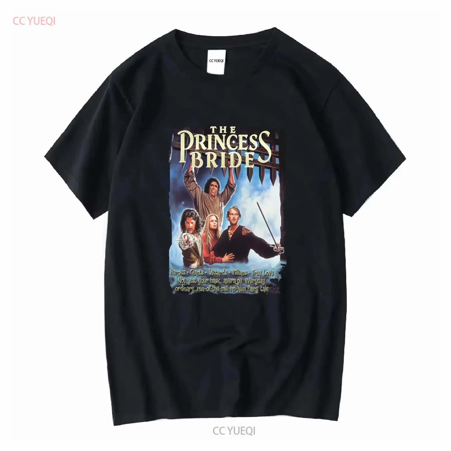The Princess Bride Alt Poster T Shirt Men's License 80's Vintage Blue Film Washed Elegant Comfortable Soft Fashion
