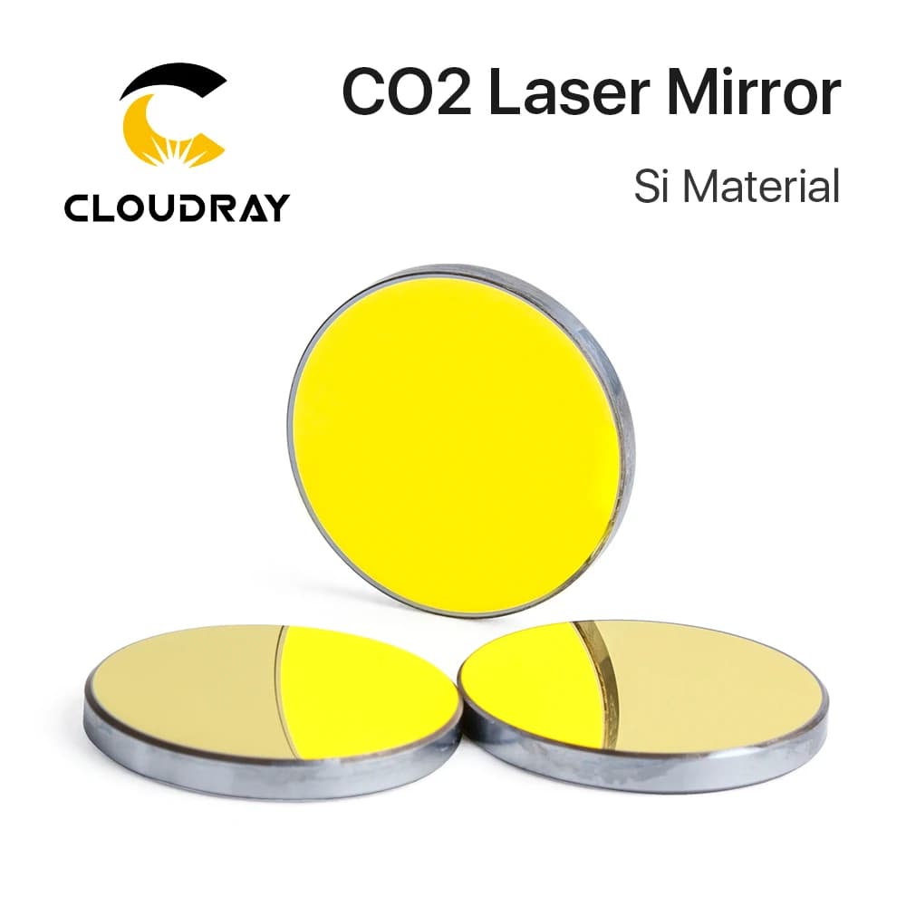 Reflective Mirrors Cloudray Co2 Laser For Laser Engraver Reflective Silicone Glass Gold Plated Dia. 19 20 25 30 38.1 mm