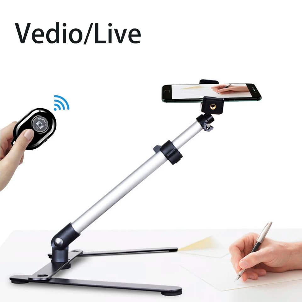 Treppiede pieghevole per smartphone Treppiede da tavolo per telefono Iphone Treppiedi treppiede per riprese di note Tripe per dispositivi mobili
