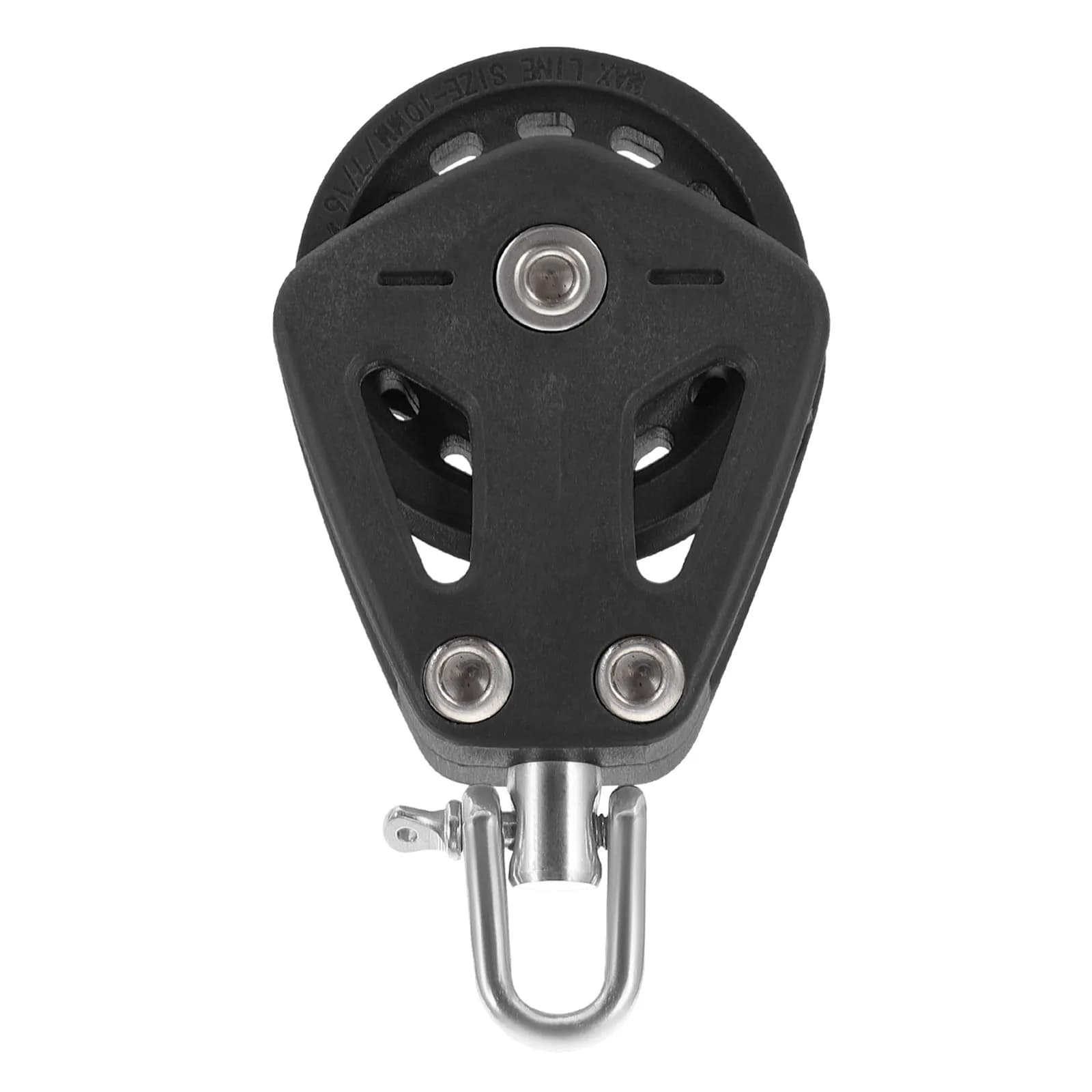 Nylon Sailboat Pulley Single Crane Block Swivel Wheel Lifting Rope Bearing Marine Accessory Sailboat Pulley Boat Accessory