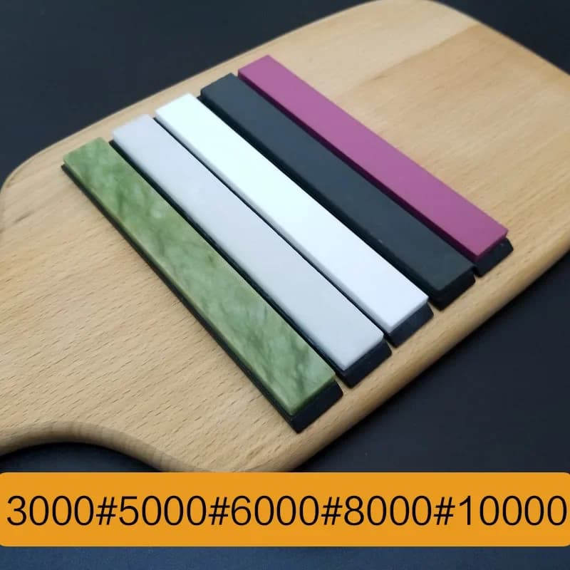 Set da 1 a 7 pezzi di pietre abrasive agata naturale per lucidare e affilatrici fini ad angolo fisso Sistema per affilare coltelli da cucina
