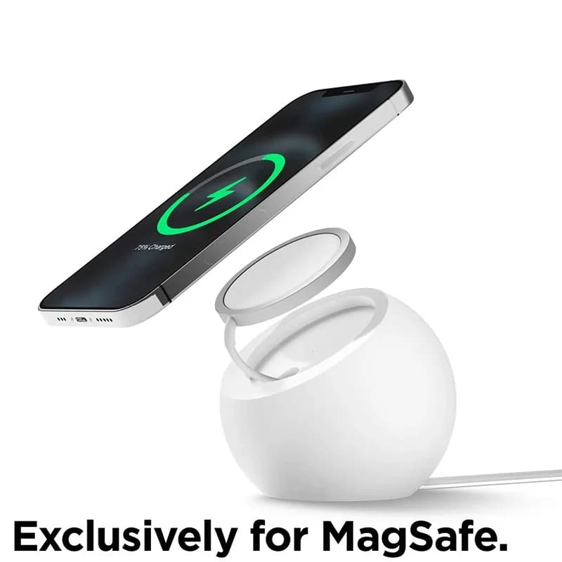 Supporto da tavolo di ricarica magnetico in silicone a forma di palla per Magsafe IPhone 15 14 13 Pro Accessori per stazione dock per caricabatterie Macsafe