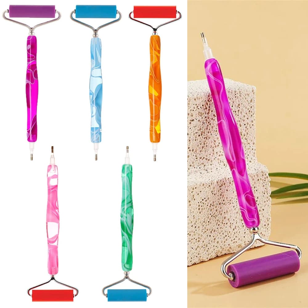 Penna per pittura con diamanti, metallo, acciaio, gomma, penne a rullo, testa, punte multiple, punta per trapano, strumento di rotolamento, accessori per punto croce