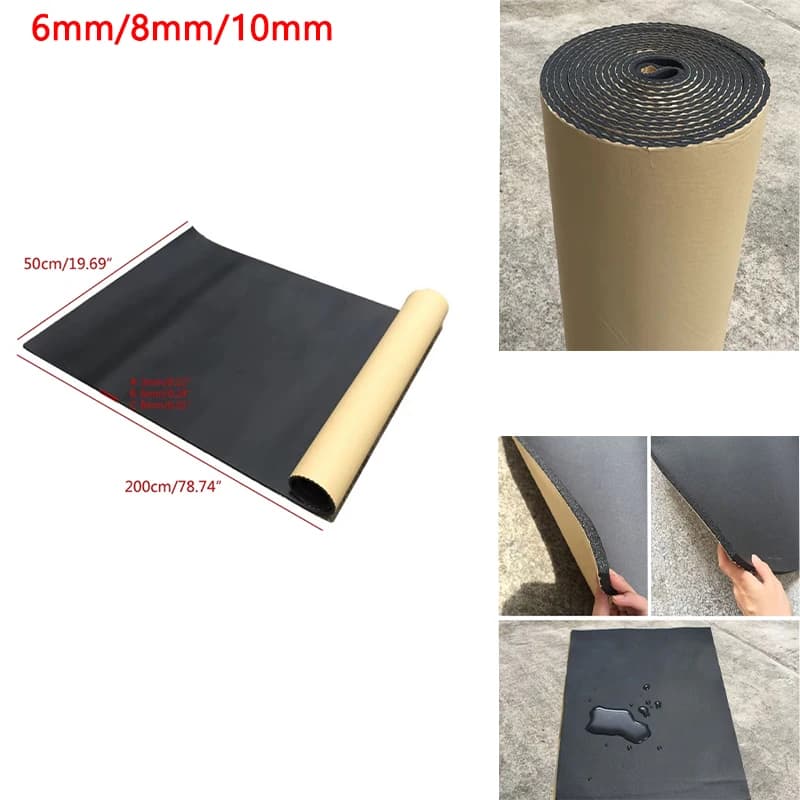 200cmx50cm Fog Roll In Cell Foam Chiuse Stickers 6mm/8mm/10mm for Acoustic and Thermal Insulation of Home and Car
