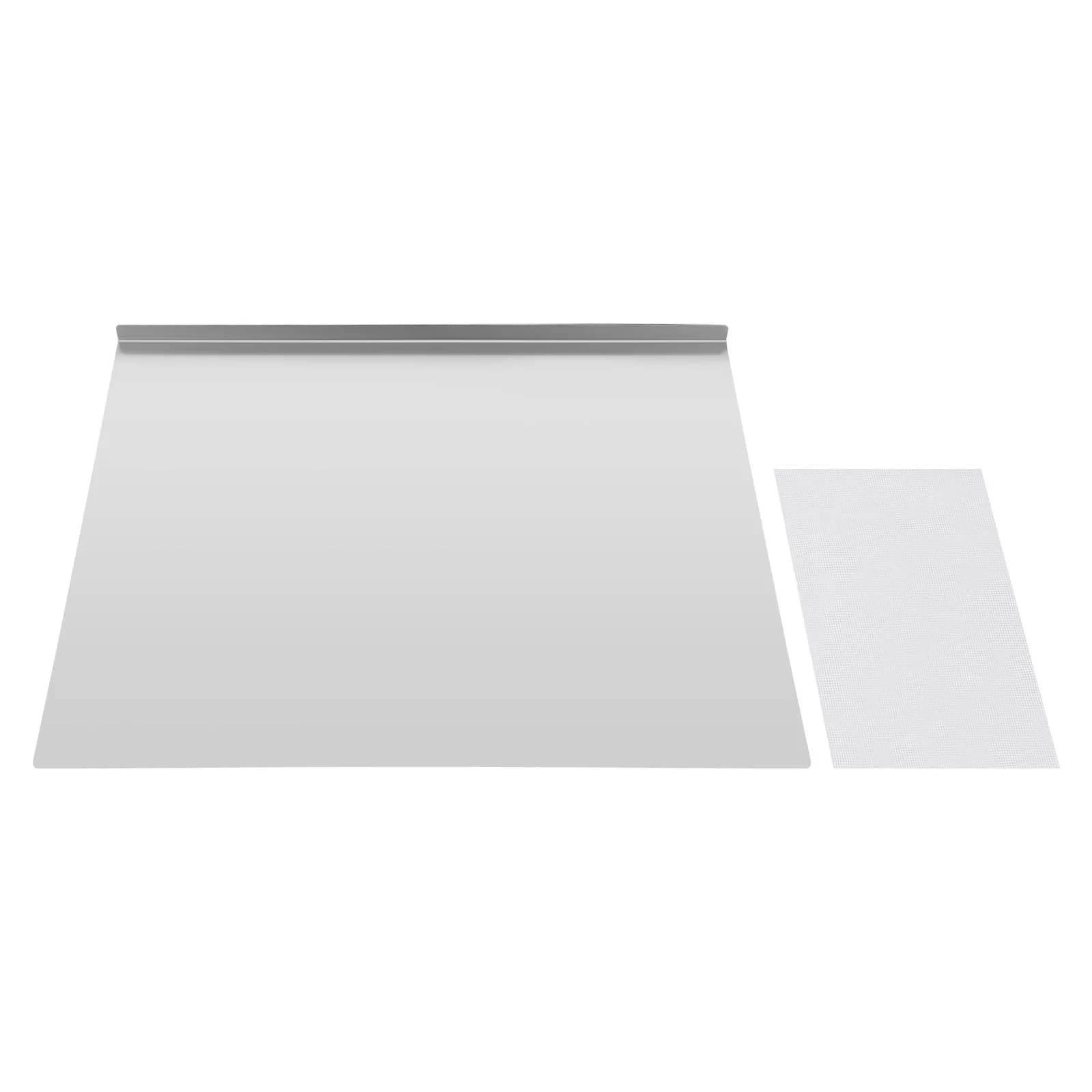 Chopping Cutting Board, Stainless Steel Board, 201 Steel L Shape, Large Kitchen Pastry Panel 60x50cm, 1.5mm Thick, Non-Slip Edge, No Odor, Rustproof, Easy Clean, Durable Baking Kneading Dough Pad, Home Restaurant Tool