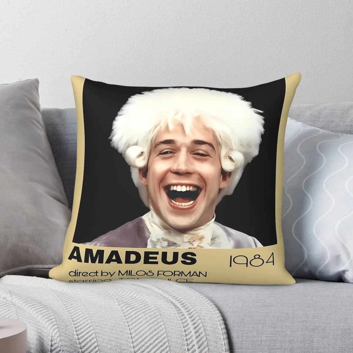 Amadeus Film Tom Hulce Square Pillowcase Polyester Linen Velvet Creative Zip Decorative Sofa Cushion Cover