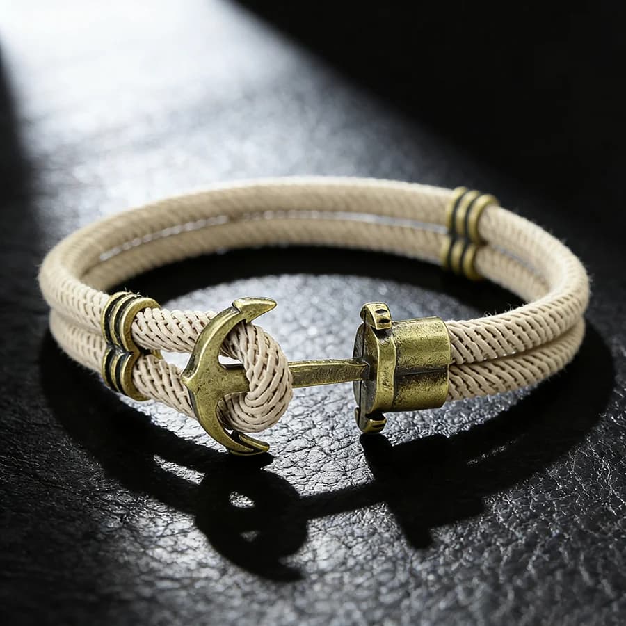 Noter Bracciale in corda da uomo Vichingo Filo nautico Braslet Accessori Hombre Regali per lui Avvolgimento in tessuto Braclet Pulseras De Hilo