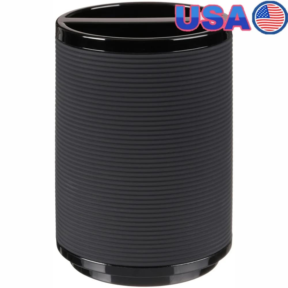Portaspazzolino in plastica nera Soft Touch 1 ciascuno
