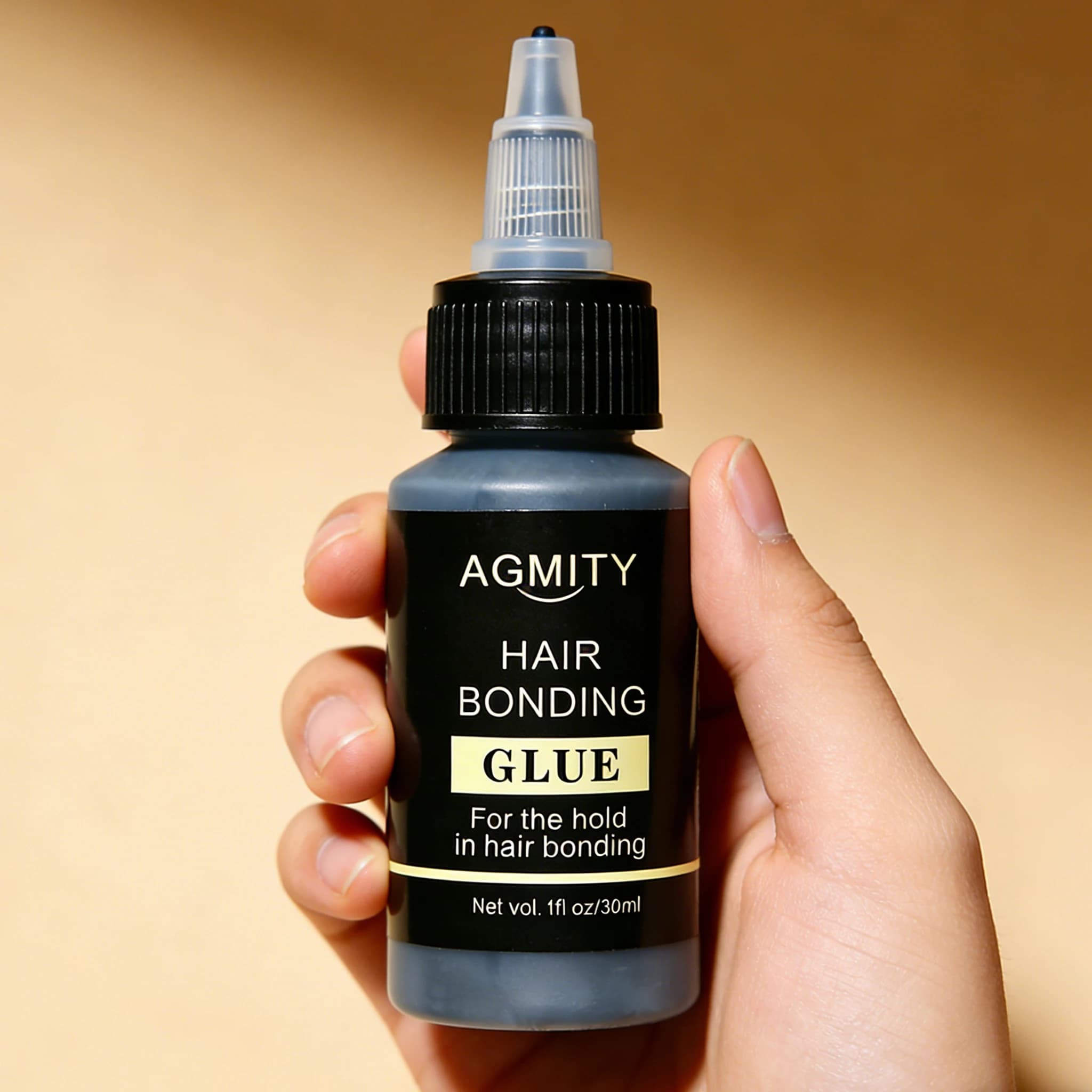Colla Professionale Invisibile per Extension Capelli, Adesivo Impermeabile per Toupet, Strumento per Applicazione, Adesivo Liquido per Ciglia Finte e Parrucche