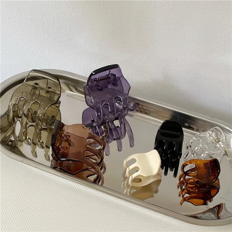 Versione coreana traslucido tinta unita medio e piccolo mini clip di presa frangia clip laterale per capelli rotti mezza cravatta la parte posteriore del cervello