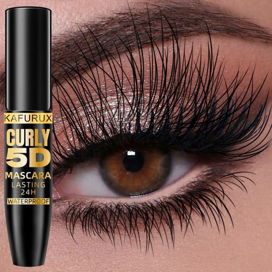 5D Black Waterproof Mascara Extends Silk Fiber Thick Makeup Female Cosmetic Eye Tools For Gifts