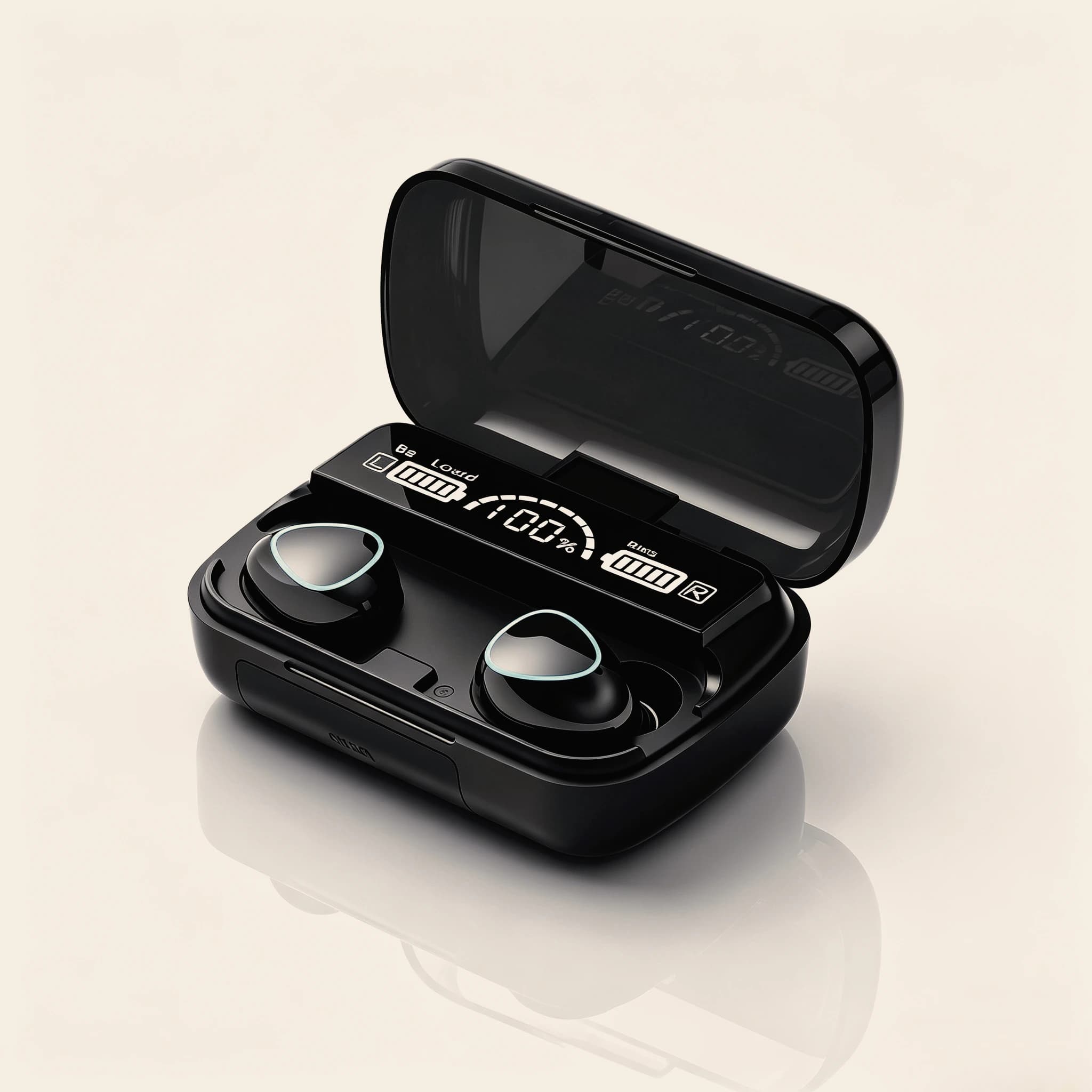 M10 TWS In‑Ear Sports Wireless Bluetooth Earphones Rich 9D Stereo Sound, Charging Case with Clear LED Digital Battery Indicator