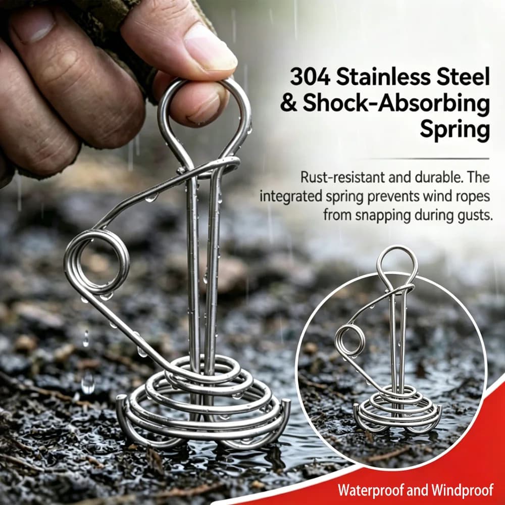 Stainless Steel Octopus Deck Peg Portable Stakes for Outdoor Wind Proof Wind Rope Anchors Camping Tent Nails Tent Stakes