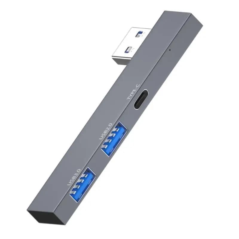 652F Hub USB 3 in 1 1x3.0+2x2.0 3 porte Splitter PD tipo C/USB con presa estesa