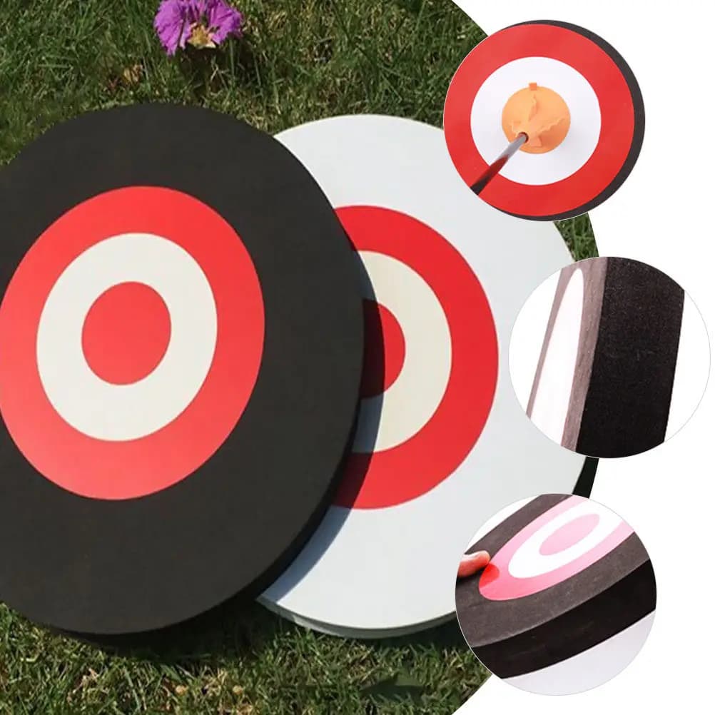 Bersaglio per Tiro con l'Arco Eva a 4 Anelli, Colorato, Portatile, Leggero, Impermeabile, per Pratica Indoor e Outdoor, Riutilizzabile