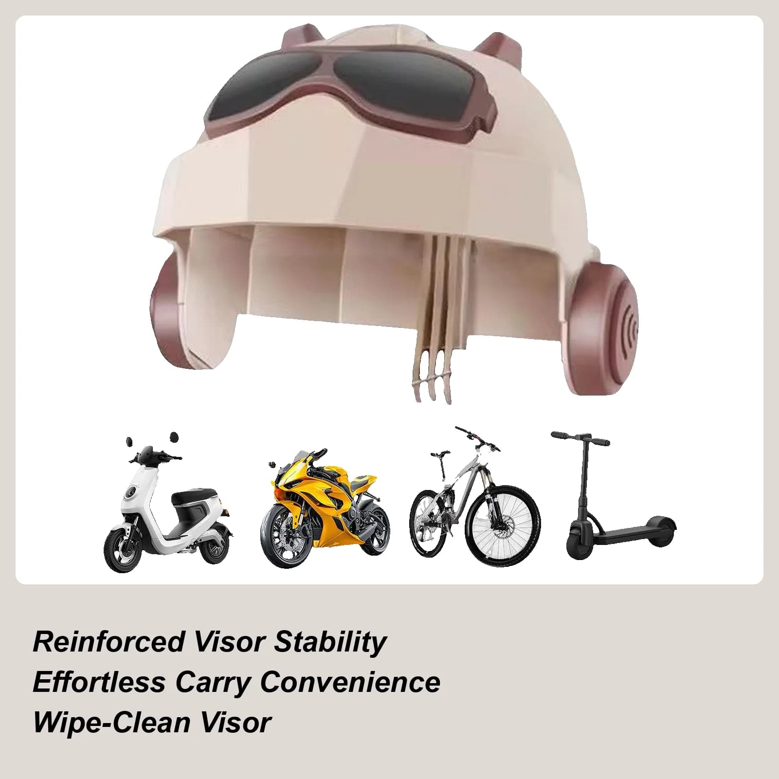 Universal support for waterproof helmet for visor sunshade for phone bikes, bikes, commuting on road, delivery, outdoor riding