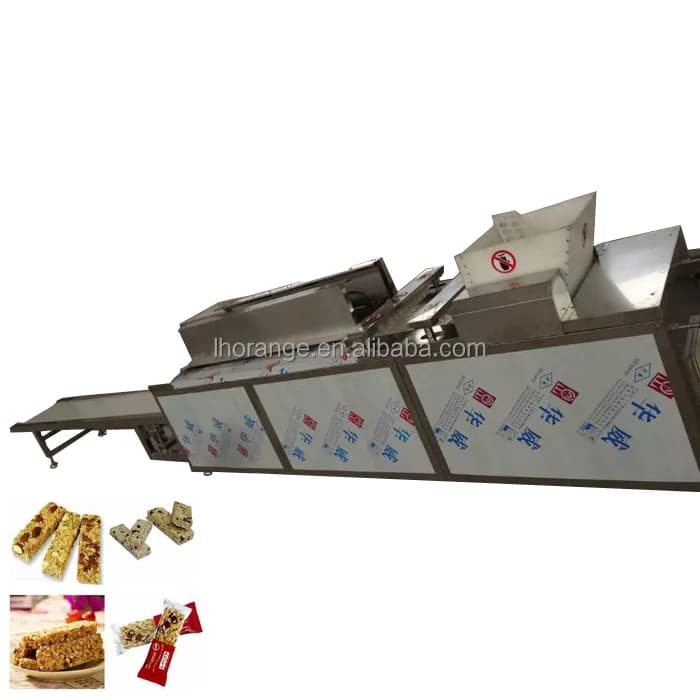 Caramelle fragili di noci di arachidi che producono la linea di produzione di barrette energetiche proteiche Piccola macchina per la processo di snack per barrette di cereali per colazione