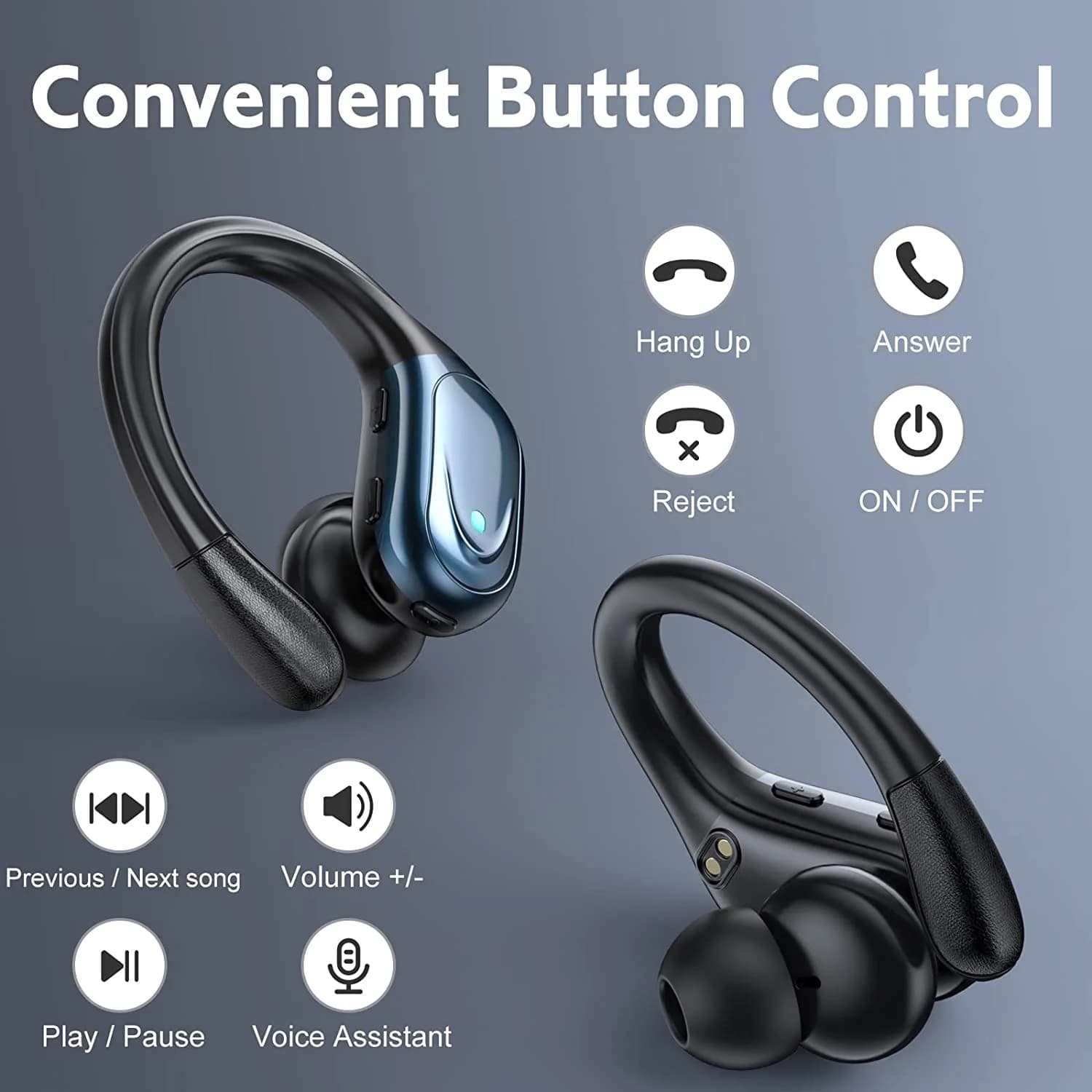 Auricolari BX17 TWS Bluetooth V5.4, Cuffie Wireless Sportive con Display LED Digitale, Audio HiFi Stereo, Riduzione del Rumore e Microfono HD
