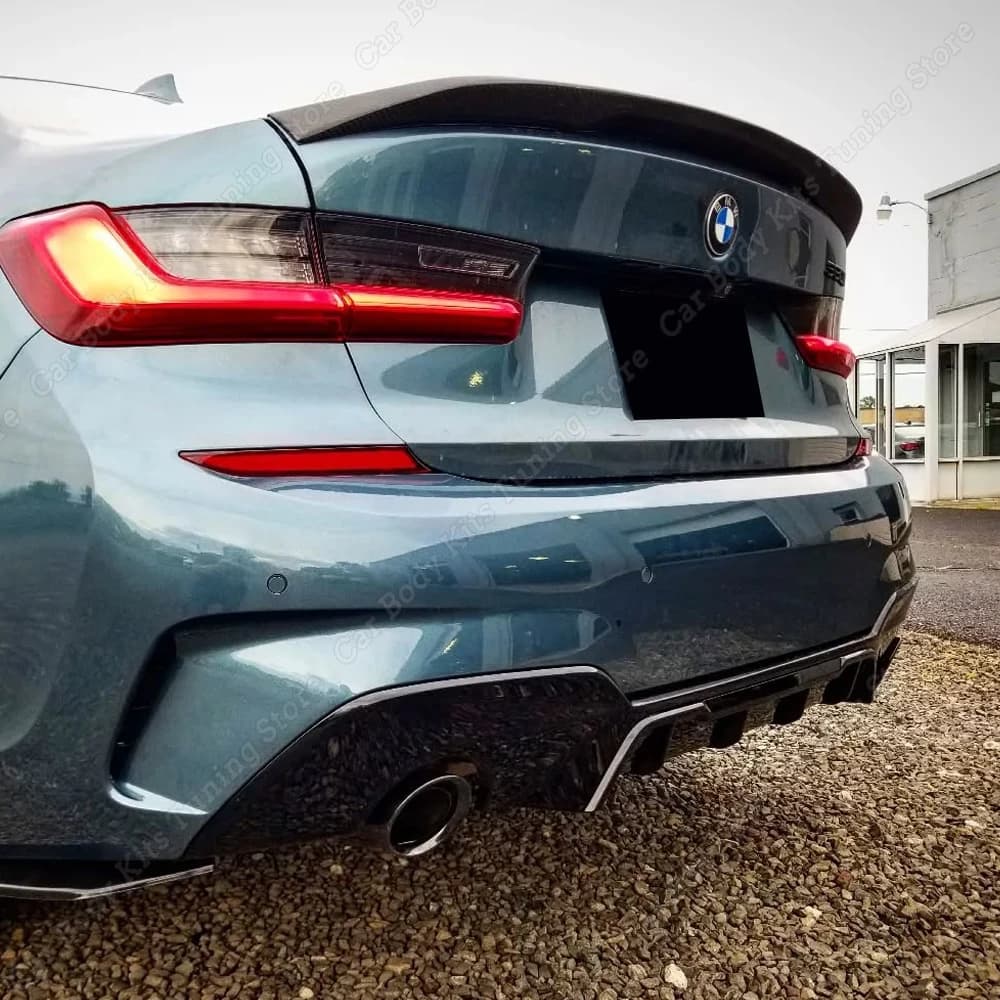 MP Style Diffusore Paraurti Posteriore Splitter Lip Bodykits Per BMW Serie 3 2019-2022 G20 G21 318i 320i 320d 330i 330d M Pack Pre-Lci