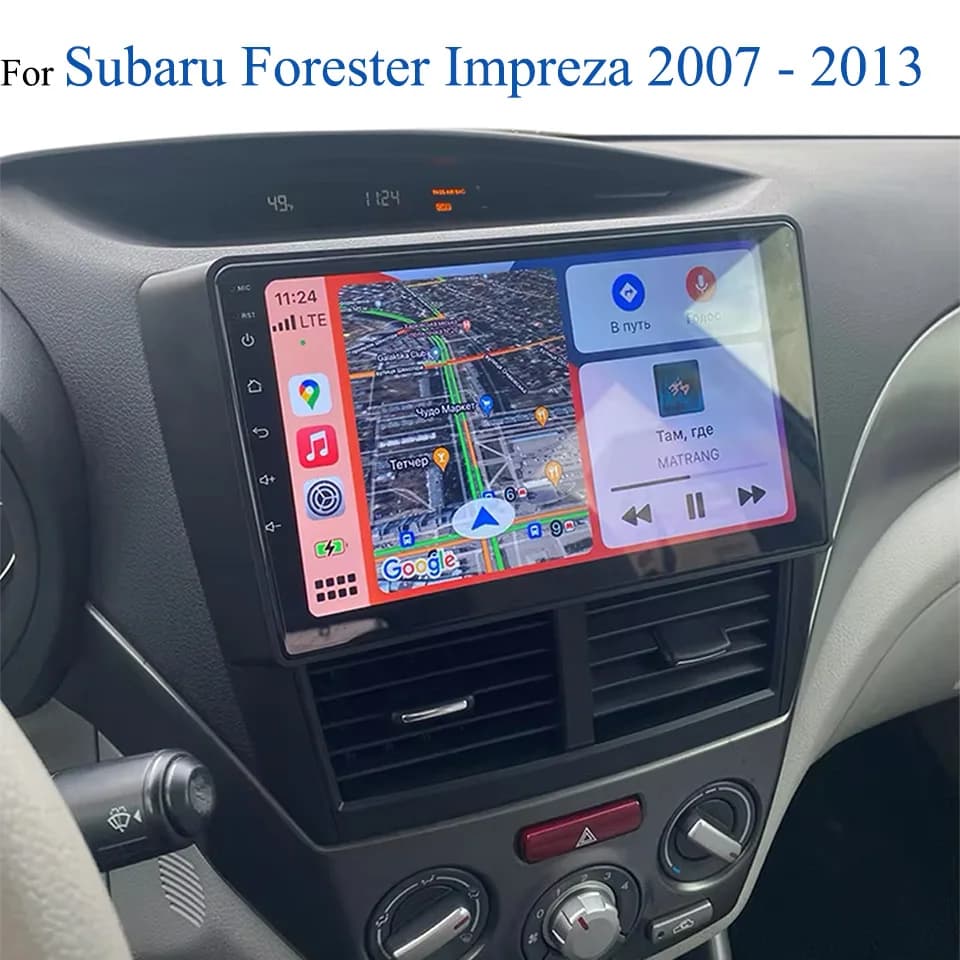 Autoradio Audio Video A/V HU Android 14 Per Subaru Forester Impreza 2007 - 2013 Autoradio Stereo GPS 4G Lte WiFi Carplay Auto BT