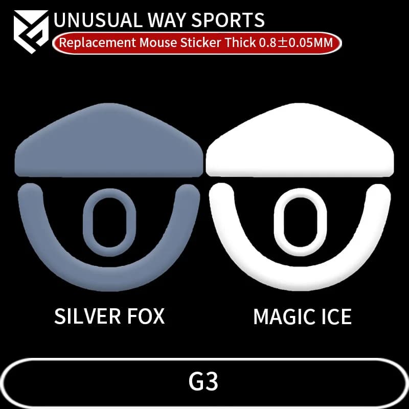 InsolitoWaySports Mouse Pattini Piedi Mchose G3 Superficie ribaltabile PTFE Anti collasso Magic Ice Pink Black Silver Fox